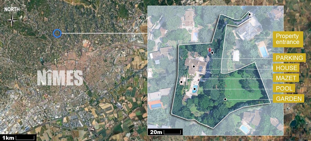 Floor plan of the property in its environment